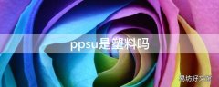 ppsu是塑料吗