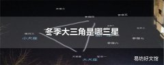 冬季大三角是哪三星