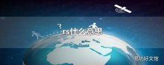 rs什么意思