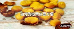 如何剥板栗皮最方便