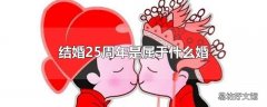 结婚25周年是属于什么婚