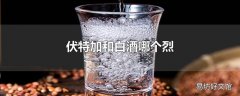 伏特加和白酒哪个烈