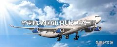 深圳 华南航空枢纽是空运吗