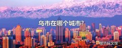 乌市在哪个城市?