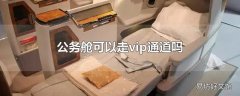 公务舱可以走vip通道吗