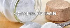 小苏打加盐能把毛巾洗白吗