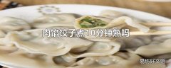 肉馅饺子煮10分钟熟吗