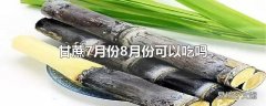 甘蔗7月份8月份可以吃吗