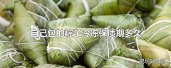 自己包的粽子冷冻保质期多久