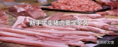 新手学卖猪肉要学多久