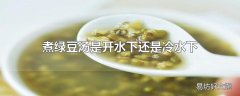 煮绿豆汤是开水下还是冷水下