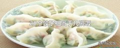 20个饺子相当于几碗饭