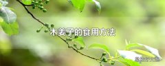 木姜子的食用方法