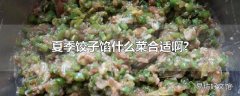 夏季饺子馅什么菜合适啊?