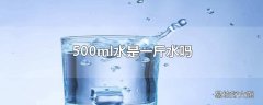 500ml水是一斤水吗