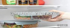 温热的食物可以直接放进冰箱吗