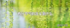 春分节气的含义是什么