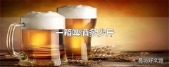 一箱啤酒多少斤