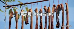 夏天可以腌制咸肉吗