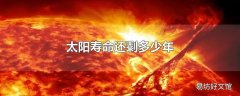 太阳寿命还剩多少年