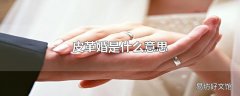 皮革婚是什么意思