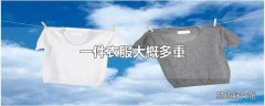 一件衣服大概多重