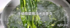 干裙带菜用冷水泡多久