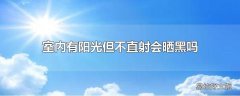 室内有阳光但不直射会晒黑吗