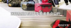 国际航班托运行李要求多少公斤