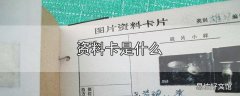 资料卡是什么