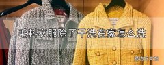 毛料衣服除了干洗在家怎么洗