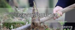 挖春笋的技巧和方法