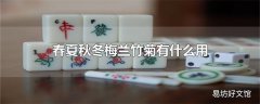 春夏秋冬梅兰竹菊有什么用